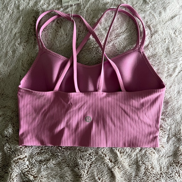 Lululemon Athletica Pink Like a Cloud Longline Bra - Picture 2 of 4
